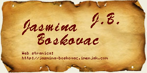 Jasmina Boškovac vizit kartica